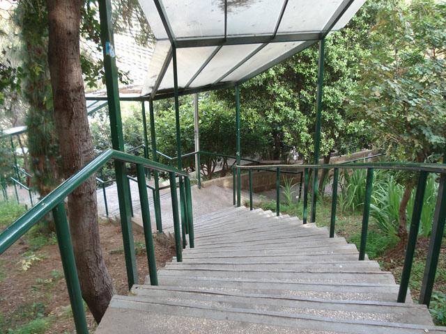 American University Campus - Stairs linking the different levels of the campus