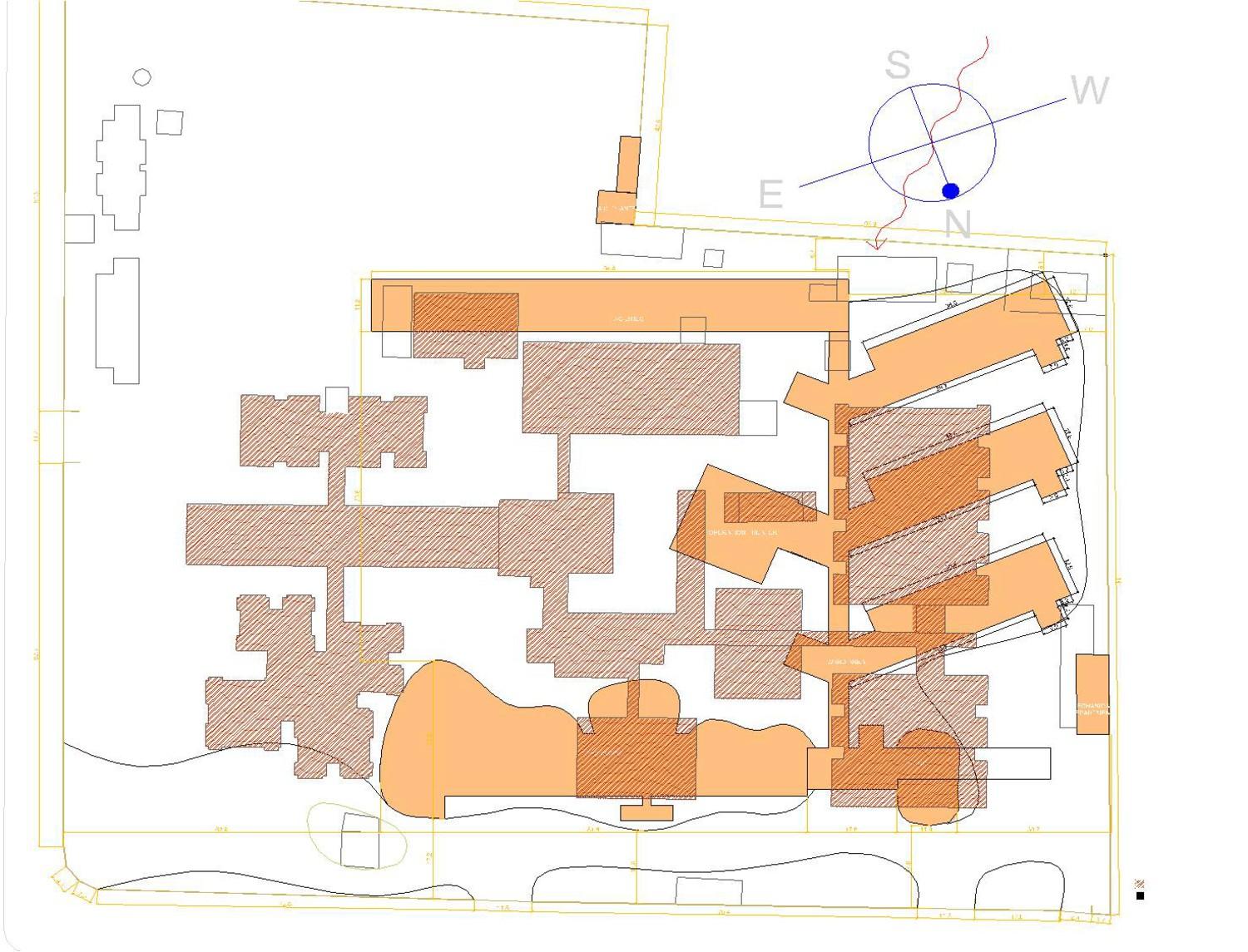 Site plan - new and existing buildings