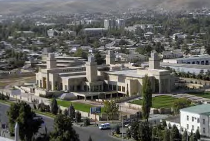 The Ismaili Centre, Dushanbe - Aerial view over the complex
