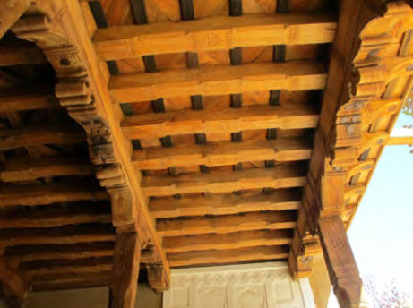 Timber ceiling over the main vestibule of the Shrine after conservation