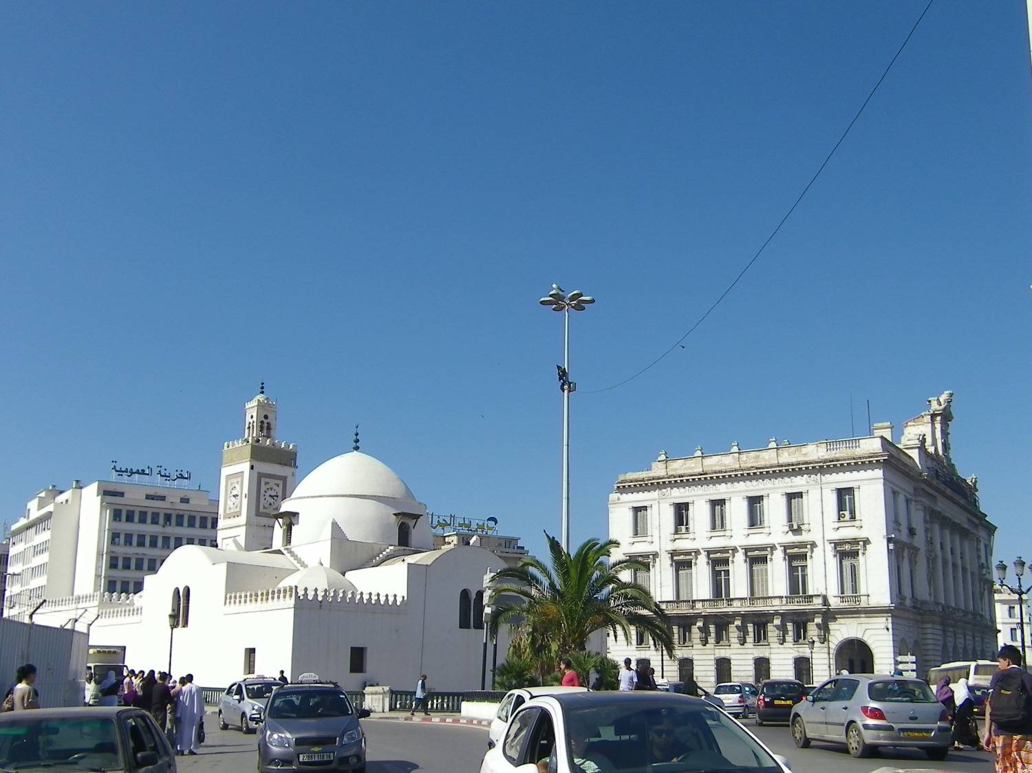 Exterior view from across the square