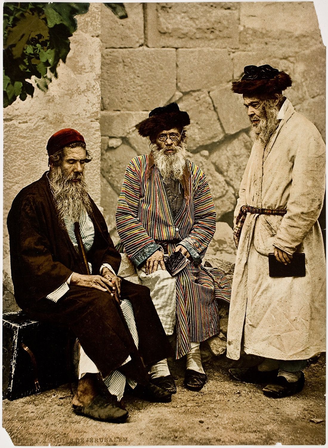 Portrait of three Jewish men