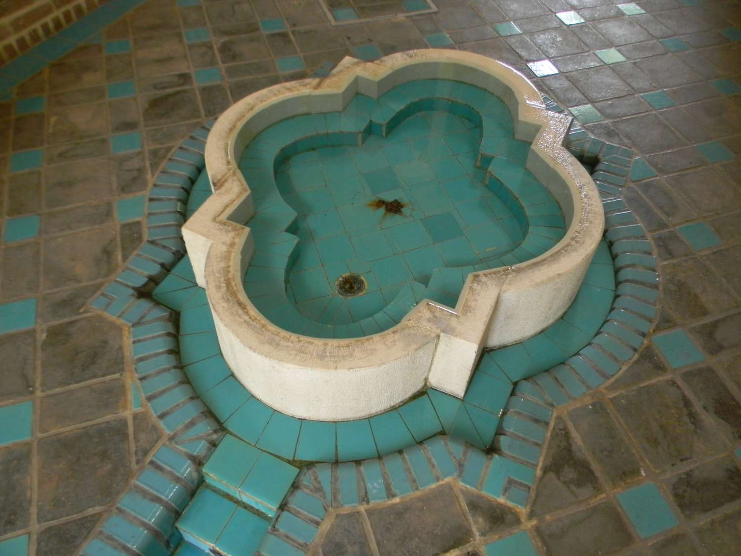 Pool in entry portal.