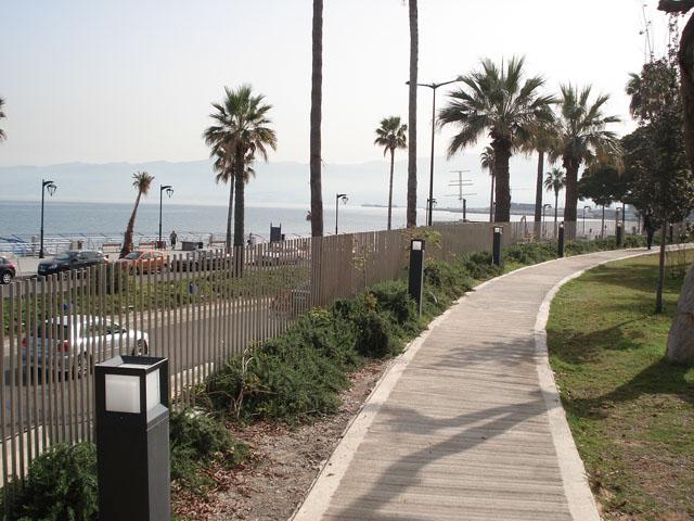 American University Campus - Walkway nearby the street, in front of the sea