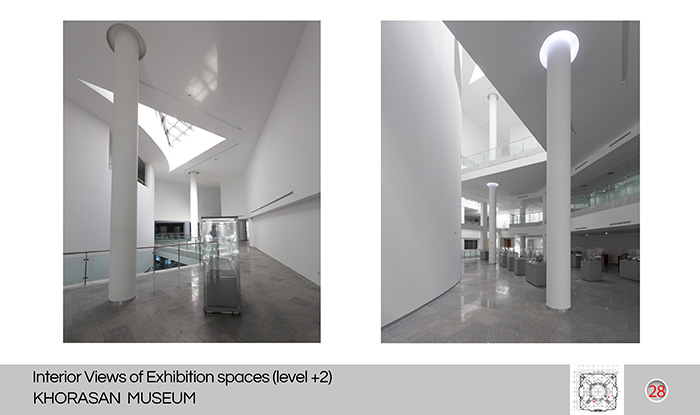 Interior views of exhibition spaces  