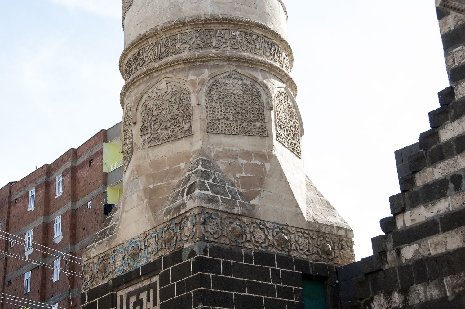View of base of minaret.