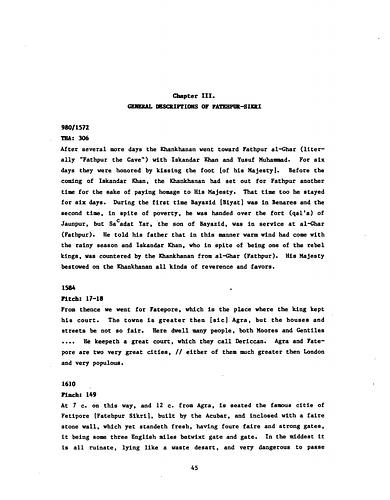 Chapter III: General Descriptions of Fatehpur-Sikri