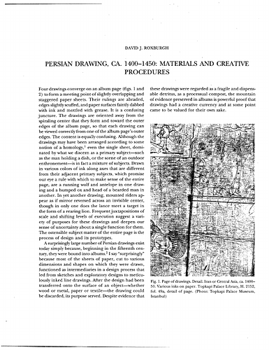 Persian Drawing, ca. 1400-1450: Materials and Creative Procedures