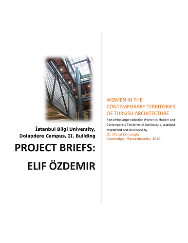 Elif Özdemir Project Briefs: Istanbul Bilgi University, Dolapdere Campus: Building II