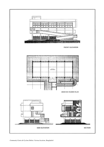 Community Center and Cyclone Shelter Drawings