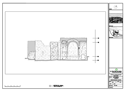 Bab al-Barqiyya Conservation - This drawing documents the work of the Historic Cities Programme in Cairo between 1999-2009. The drawing is a CAD file converted to PDF.
