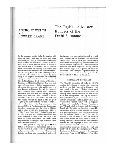 The Tughluqs: Master Builders of the Delhi Sultanate