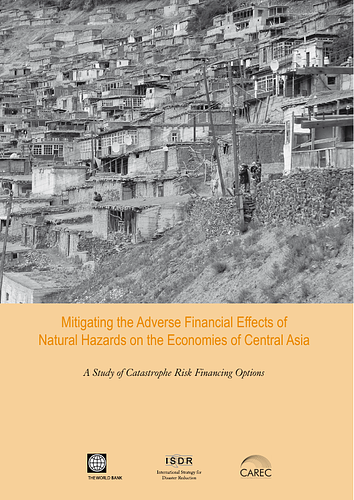 "This study comprises a review of government post-disaster safety nets as well as those provided by the private insurance market in the five countries of Central Asia, namely Kazakhstan, Kyrgyzstan, Tajikistan, Turkmenistan and Uzbekistan. <br><br>The present report aims to assess the extent to which the existing intracountry government-funded social safety nets and the private insurance industry can cope with the adverse financial effects of disasters caused by the impact of natural hazards on the regional economy. <br><br>Based on the outcomes of the assessment carried out in the five countries of Central Asia, the study provides policy recommendations on reshaping the existing post-disaster government social safety net programmes and extending the level of catastrophe insurance penetration for businesses and homeowners."