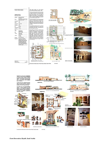 Farm Renovation - Presentation panels are drawings, images, and text graphically prepared by the architect and submitted to the Aga Khan Award for Architecture during the later round of the Award cycle. The portfolios are kept in the Aga Khan Trust for Culture Library for consultation purposes.
