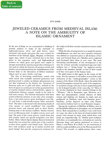 Jeweled Ceramics from Medieval Islam: A Note on the Ambiguity of Islamic Ornament