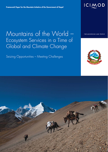 From the Forward:<br><br>"The present paper has been prepared jointly by ICIMOD and the Government of Nepal to serve as a rationale and framework for the Mountain Initiative. It describes the context in which the Initiative is being set, elaborates the specific vulnerability contexts and situation of mountain people and their social-ecological systems, highlights the importance of mountain ecosystem goods and services for mountain people as well as downstream communities, and also explores the opportunities that are created by climate change. In order to achieve the goal of sustainable mountain development, the paper calls for all to develop a common vision and strong voice to advocate the case for mountain people and ecosystems."