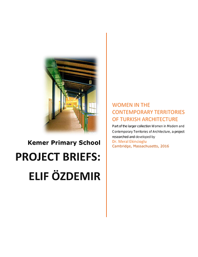 Elif Özdemir Project Briefs: Kemer Primary School