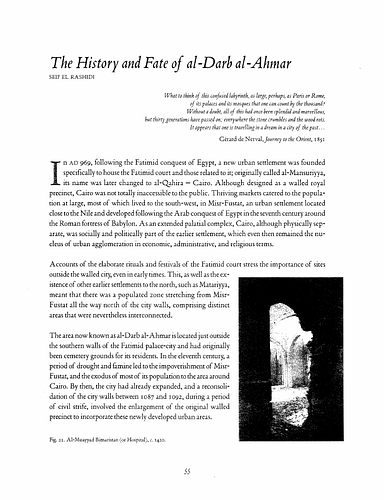 The History and Fate of al-Darb al-Ahmar