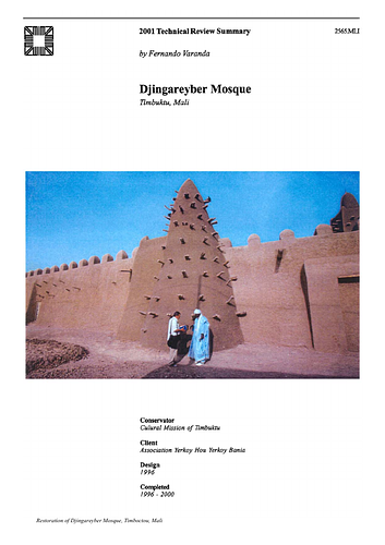 Djingareyber Mosque Restoration On-site Review Report