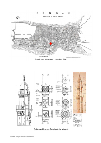 Sulaiman Mosque - Drawings submitted to the Aga Khan Award for Architecture by the architect of the project as part of the nomination shortlist process.