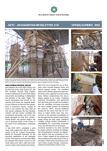 AKTC - Afghanistan Newsletter 32 (Spring/Summer 2012; English version)