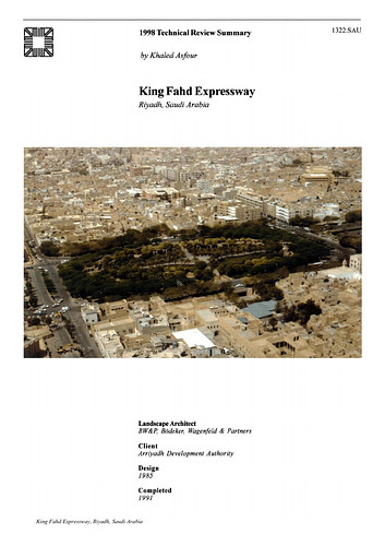 King Fahd Expressway On-site Review Report