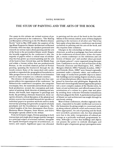 The Study of Painting and the Arts of the Book