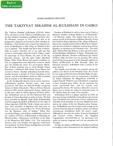 The Takiyyat Ibrahim al-Khulshani in Cairo