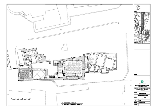 Tarabay al-Sherif Conservation: Ground floor plan, existing condition drawing