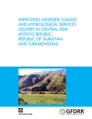 "The purpose of this report is to present the results of an assessment of national weather, climate, and hydrological services in Central Asia and to propose a program to improve these services. The report is based on the findings of three country assessments—the Kyrgyz Republic, the Republic of Tajikistan and Turkmenistan—and supporting regional documentation. These and other countries that form the Central Asian region share common concerns, regarding economic development and the vulnerability of their economies and people to weather, climate, and hydrological extremes. National assessments are based on evaluations of weather, climate, and hydrological hazards; key users’ needs; National Hydrometeorological Services’ (NMS) capacities; and potential economic benefits from improvement of hydrometeorological service delivery. The results of this GFDRR work and summary report will contribute directly to the development of the Regional Initiative to Improve Weather, Climate, and Hydrological Service Delivery in the Central Asia."