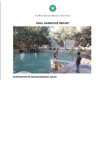 Dehdadi Mosque Restoration Final Report