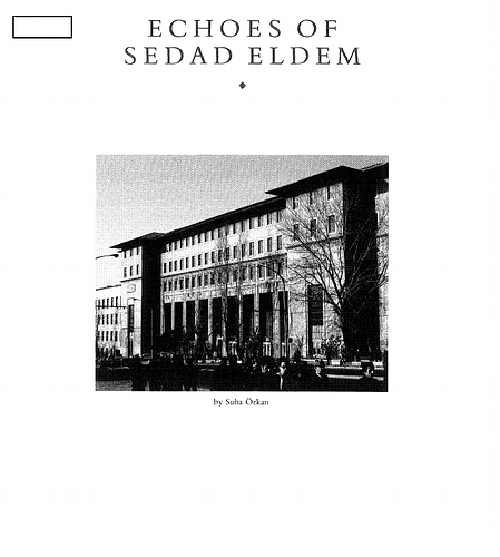 Echoes of Sedad Eldem