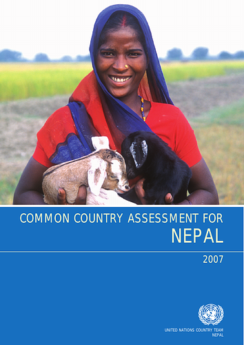 From the Executive Summary: <br/><br/>"This Common Country Assessment (CCA), 2007, reviews and reports on Nepal’s main development and humanitarian challenges and identifies the key areas for UN development assistance."