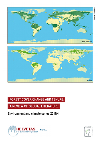 From the Introduction:<br/><br/>"...this document aims to provide a brief overview of the international literature on the question of the relationship between forest tenure and forest cover change. The objective is to discover whether there is evidence that particular forest tenure regimes have significant relationships with forest cover change; in other words, whether they are successful at halting deforestation. This overview of the international literature is designed to complement a particular case study carried out in Nepal that analysed forest cover change in Dolakha district between 1990 and 2010 (Niraula and Maharjan 2011)."