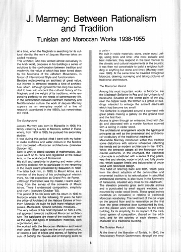 J. Marmey: Between Rationalism and Tradition, Tradition and Moroccan Works 1938-1955
