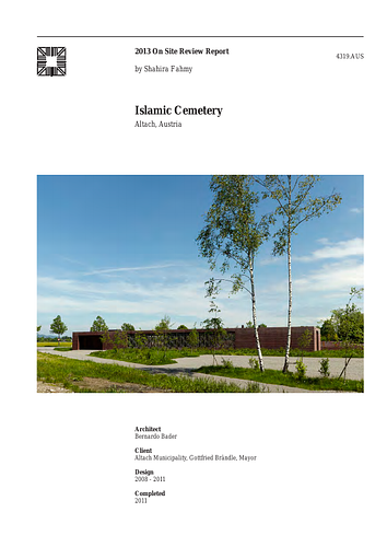Islamic Cemetery On-site Review Report