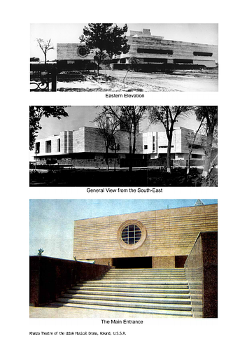 Photographs of Khamza Theatre of the Uzbek Museum