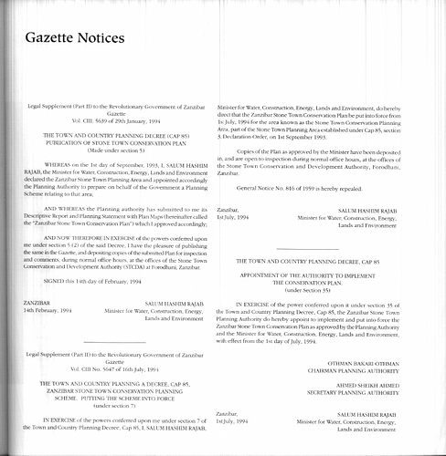 Gazette Notices