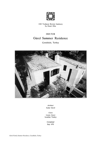 Gurel Summer Residence On-site Review Report