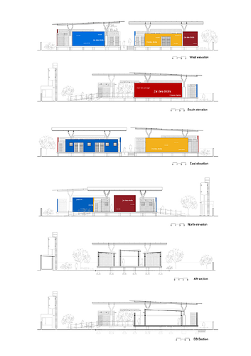 Elevations and Sections, Women's Health Centre