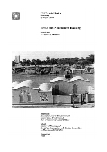 Plaster Housing - The On-site Review Report, formerly called the Technical Review, is a document prepared for the Aga Khan Award for Architecture by commissioned independent reviewers who report to the Master Jury about a specific shortlisted project. The reviewers are architectural professionals specialised in various disciplines, including housing, urban planning, landscape design, and restoration. Their task is to examine, on-site, the shortlisted projects to verify project data seek. The reviewers must consider a detailed set of criteria in their written reports, and must also respond to the specific concerns and questions prepared by the Master Jury for each project. This process is intensive and exhaustive making the Aga Khan Award process entirely unique.