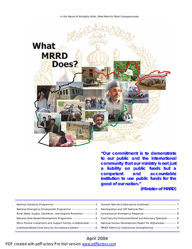<div>10 page document describing the portfolio of programs managed by MRRD.</div>