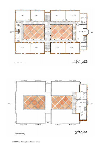 Sidi el-Aloui Primary School - Drawings submitted to the Aga Khan Award for Architecture by the architect of the project as part of the nomination shortlist process.