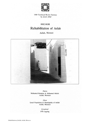 Asilah Rehabilitation On-site Review Report