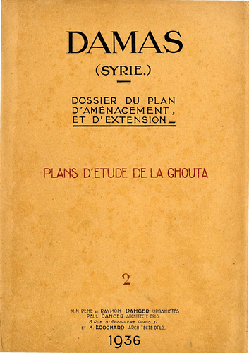 Dossier du plan d'amènagement et d'extension. Plans d'étude de la Ghouta. 2.