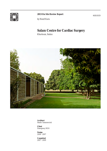 Salam Centre for Cardiac Surgery On-site Review Report