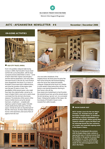 AKTC - Afghanistan Newsletter 4 (Nov/Dec 2006)