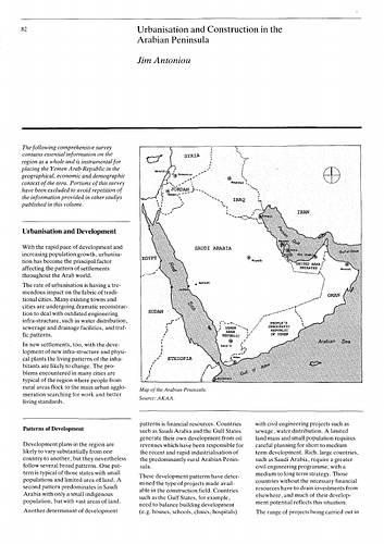 Urbanisation and Construction in the Arabian Peninsula