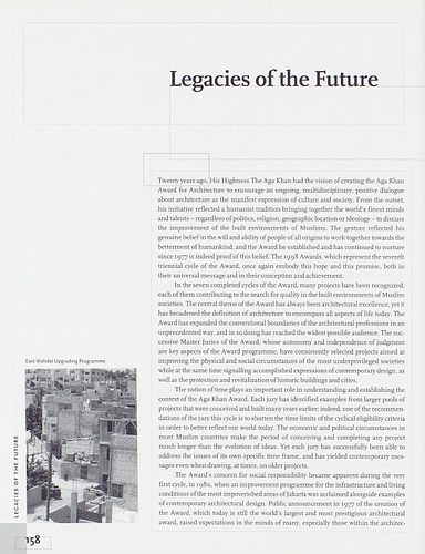 Suha Ozkan - From the Award Monograph Legacies for the Future: Contemporary Architecture in Islamic Societies, featuring the recipients of the 1998 Aga Khan Award for Architecture.