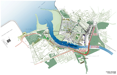 Rabat-Salé Urban Infrastructure Project - This drawing makes up part of the documentation for this Aga Khan Award for Architecture winner. The drawing is a CAD file converted to PDF.